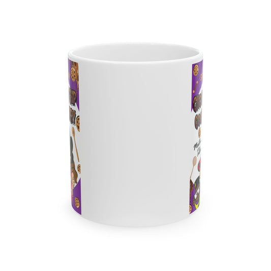 Whimsical Cookie Lover's Ceramic Mug | Perfect Gift for Baking Enthusiasts, Coffee Lovers, Birthdays, Holidays, Parties