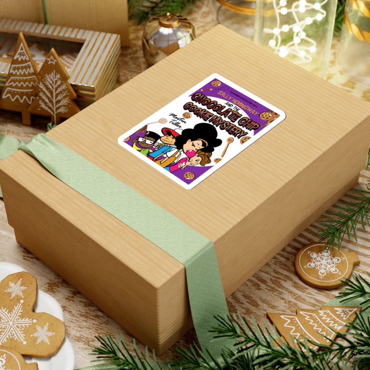 Kiss-Cut Stickers featuring Sally Hemingway Cookie Mystery - Fun Decorative Stickers for Kids, Book Lovers, Gift Ideas, Party Favors